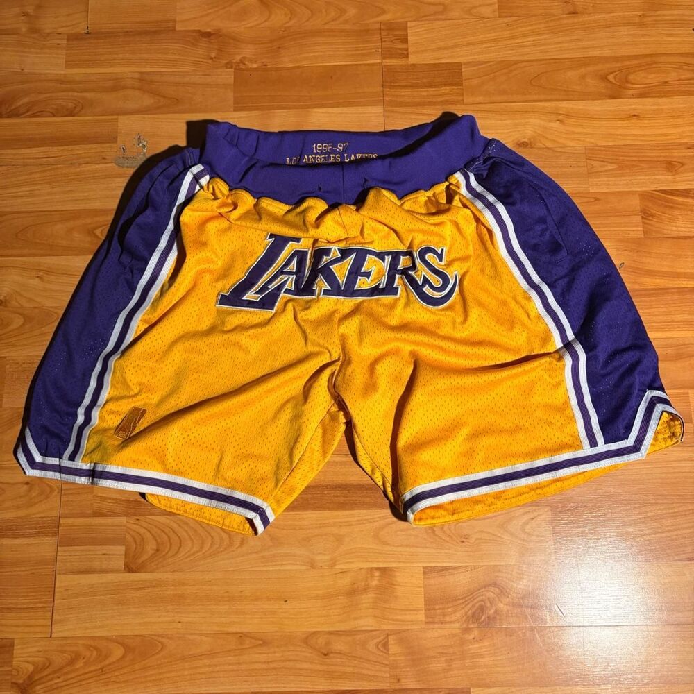 Just Don LA Lakers Yellow Basketball Shorts XXL NBA Luxury Streetwear